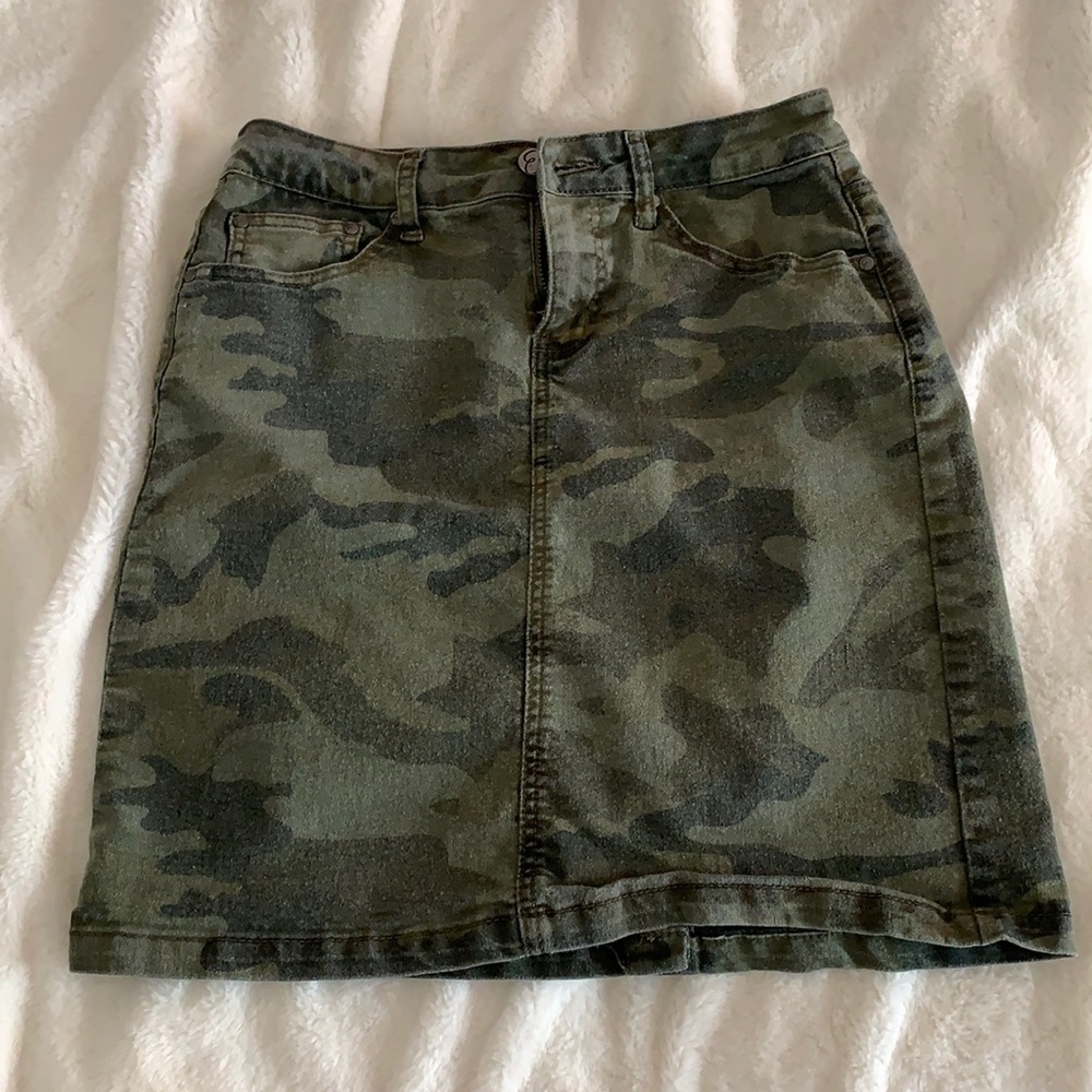 Camo Print Skirt